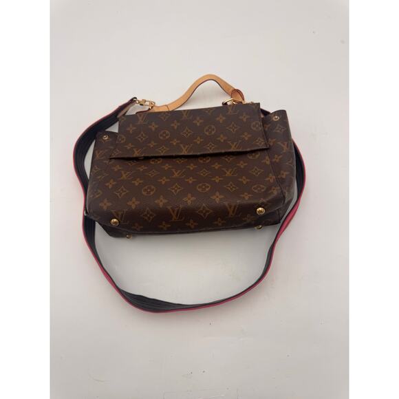 Louis Vuitton Handbags - Louis Vuitton Monogram Canvas Calf Leather Satchel Crossbody Bag Brown